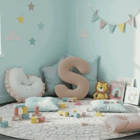 Stewehome Μαξιλάρι σχήματος γράμματος S με γέμιση από ελαφρύ πολυεστερικό αφρό και ύφασμα Κρεμ