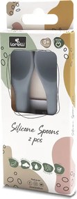 SILICONE SPOONS 2PCS NATURAL GREY