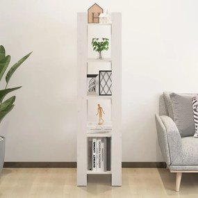 vidaXL Βιβλιοθήκη/Διαχωριστικό Χώρου Λευκό 41x35x160 εκ. Μασίφ Πεύκο