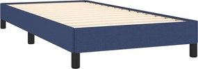 vidaXL Σκελετός Κρεβατιού Χωρίς Στρώμα Μπλε 100x200 εκ. Υφασμάτινο