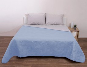 Κουβερτώριο Μονό 160Χ230εκ Σόνικ Σιέλ/Γκρι Viopros