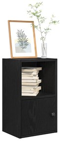 vidaXL Βιβλιοθήκη Μαύρη Δρυς 31x24x52 cm Κατασκευασμένο ξύλο