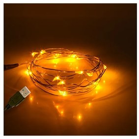 Διακοσμητική Γιρλάντα 2m 20 LED USB 1.2W 1600K Χάλκινο 79710 Globostar 79710 Χάλκινο