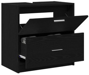 vidaXL Ντουλάπι Νιπτήρα Μαύρης Δρυός 59x37x59 εκ. Κατασκευασμένο Ξύλο