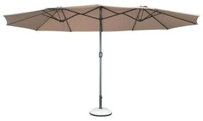 Oval 270x450cm ΟΜΠΡΕΛΑ Steel Ανθρακί/Ύφ.Μπεζ