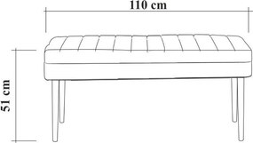 Ταμπουρέ Πεύκο Atlantic / Ανθρακί VINA 110x40x48
