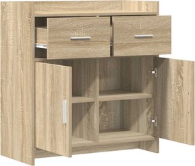 vidaXL Πλαϊνό γραφείο Sonoma Δρυς 75 x 36 x 80 εκ Επεξεργασμένο Ξύλο