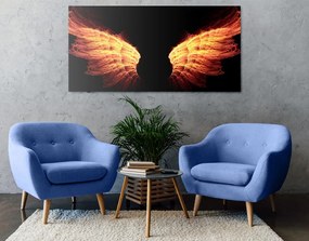 Εικόνα με φλογερά φτερά αγγέλου - 120x60