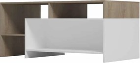 Τραπέζι σαλονιού Consa sonoma-λευκό 120x60x52εκ