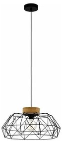 Eglo Padstow Μοντέρνο Κρεμαστό Φωτιστικό Μονόφωτο Πλέγμα με Ντουί E27 σε Μαύρο Χρώμα 43364