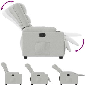 vidaXL Ανακλινόμενη καρέκλα Γκρι σύννεφο Ύφασμα