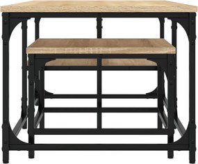 vidaXL Τραπεζάκια Ζιγκόν 2 τεμ. Sonoma Δρυς από Επεξεργασμένο Ξύλο