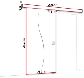 Συρόμενες πόρτες Dover 213, 23 kg, Άσπρο, Πλαστικοποιημένη μοριοσανίδα, Καθρέφτης | Epipla1.gr