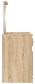 vidaXL Μπουντουάρ με Καθρέφτη Sonoma Δρυς 130x50x132,5 εκ.