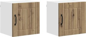 vidaXL Ντουλάπα Τοίχου LUCCA 2 pcs Artisan Δρυς Επεξεργασμένο Ξύλο