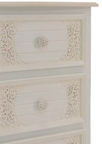 Συρταριέρα Pazlen Inart mdf σε λευκή αντικέ απόχρωση 40x34.5x82εκ (1 τεμάχια)