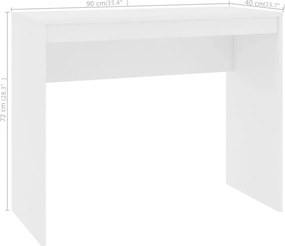vidaXL Γραφείο Λευκό 90 x 40 x 70 εκ. από Επεξεργασμένο Ξύλο