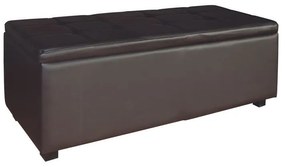 DENISE Σκαμπό Αποθηκευτικό - Ταμπουρέ, PU Σκούρο Καφέ  113x43x45cm [-Καφέ Σκούρο-] [-PU - PVC - Bonded Leather-] Ε7045,2