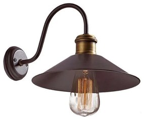 Φωτιστικό Τοίχου-Απλίκα Μονό Μπράτσο Rustic 3083800 Brown-Rust Viokef Metal