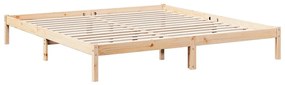 vidaXL Πλαίσιο Κρεβατιού Μακρύ Χωρίς Στρώμα 180x210 εκ Μασίφ Πεύκο