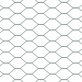 vidaXL Φράχτης Εξαγώνου Πράσινο 0,6 x 10 μ PVC