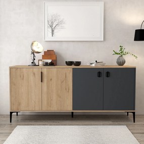 Κονσόλα Sapphire Δρυς / Ανθρακί GRIFOPE 180x44x18