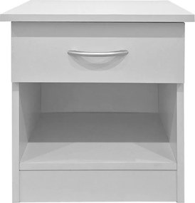 Κομοδίνο Bedy pakoworld λευκό 40x34x42εκ