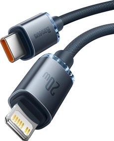 Baseus Crystal Shine cable USB-C to Lightning, 20W, PD, 2m (black)
