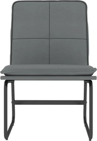 vidaXL Πολυθρόνα Γκρι 54 x 75 x 76 εκ. από Συνθετικό Δέρμα
