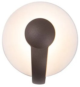 Απλίκα Φωτιστικό Τοίχου LED 12W IP65 3000K Καφέ E271 Zambelis-E271-Καφέ E271