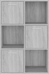 vidaXL Ντουλάπι Αποθήκευσης Γκρι Sonoma 60 x 29,5 x 90 εκ.