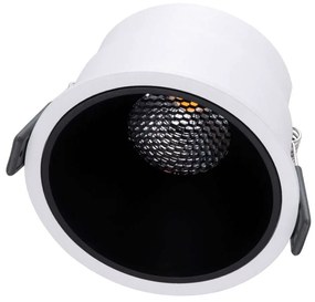 Φωτιστικό Οροφής - Σποτ Χωνευτό Pluto-B 60259 15W Led Φ10,4x6,5cm White-Black GloboStar