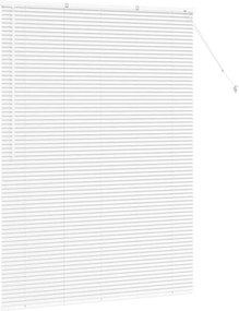 vidaXL Βενετσιάνικες Ρόδες Λευκό 175 x 135 εκ Αλουμίνιο