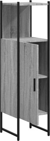 vidaXL Ντουλάπι Μπάνιου Γκρι Sonoma 33x33x120,5 εκ. Επεξεργασμένο Ξύλο