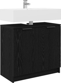vidaXL Ντουλάπι Μπάνιου Μαύρη Οξυά 64,5 x 33,5 x 59 εκ.