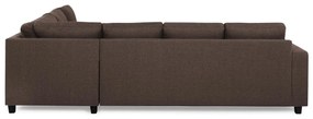 Γωνιακός Καναπές Scandinavian Choice C156, Μαύρο, Καφέ, 284x223x80cm, Πόδια: Πλαστική ύλη | Epipla1.gr