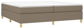 Πλαίσιο Κρεβατιού Boxspring Taupe 200x200 εκ. Υφασμάτινο - Μπεζ-Γκρι