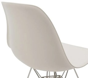 Καρέκλα Adelle pakoworld PP λευκό-inox πόδι - Πολυπροπυλένιο - 127-000015