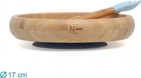 Παιδικό Σετ Φαγητού 2τμχ Kiokids Bamboo Σιέλ 3506