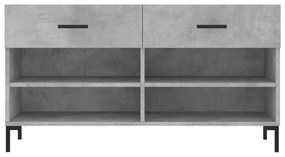 vidaXL Παπουτσοθήκη Γκρι Σκυρ. 102x35x55 εκ. από Επεξεργασμένο Ξύλο