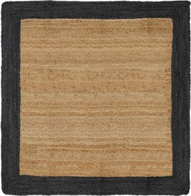 vidaXL Χαλιά χώρου Σκούρο Γκρι 120 x 120 cm Γιούτα