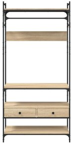 vidaXL Ντουλάπα με Συρτάρια Sonoma Δρυς 89x39x184,5 εκ. Επεξ. Ξύλο