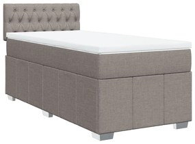 ΚΡΕΒΑΤΙ BOXSPRING ΜΕ ΣΤΡΩΜΑ TAUPE 90X190 ΕΚ.ΥΦΑΣΜΑΤΙΝΟ 3289234