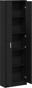 vidaXL Ντουλάπι Μαύρη Οξυά 55 x 25 x 189 εκ. Επεξεργασμένο ξύλο