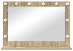 vidaXL Καθρέφτης Vanity  Sonoma oak Επεξεργασμένο ξύλο, Γυαλί