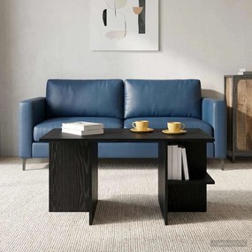 vidaXL Τραπεζάκι σαλονιού Μαύρη Δρυς 87 x 50 x 45 εκ