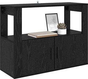 vidaXL Πλαϊνό γραφείο Μαύρη δρυς 80 x 30 x 60 cm Επεξεργασμένο ξύλο