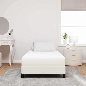 vidaXL Στρώμα Κρεβατιού με στρώμα Κρεμ 90 x 200 cm ύφασμα