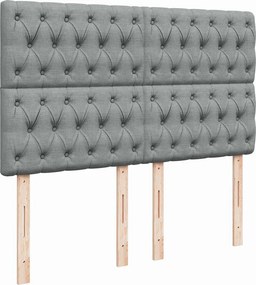 vidaXL Κρεβάτι Boxspring με Στρώμα Αν. Πράσινο 160x200εκ Υφασμάτινο