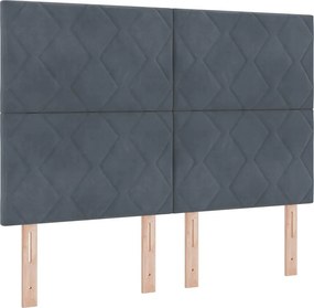 vidaXL Κεφαλάρι Σκούρο Γκρι 144 cm Βελούδο